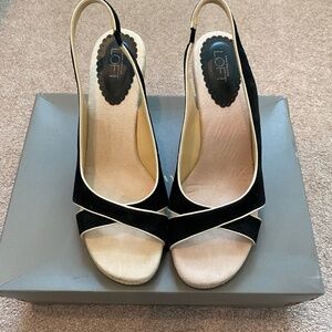 Ann Taylor Loft  Alyssa Sandal Wedges size 8